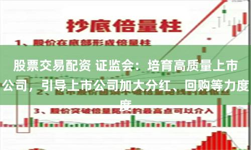 股票交易配资 证监会：培育高质量上市公司，引导上市公司加大分红、回购等力度
