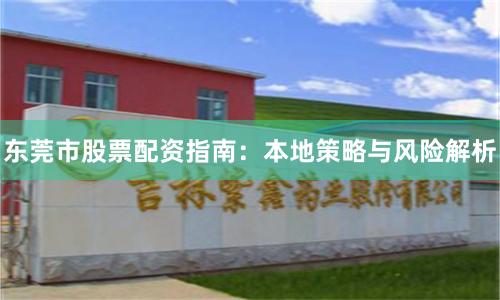 东莞市股票配资指南：本地策略与风险解析